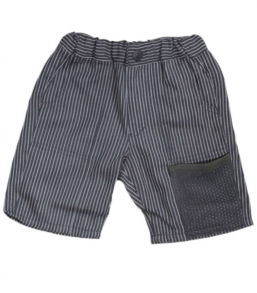 NEW BIT'Z KIDS kids pinstripe climber shorts in grey